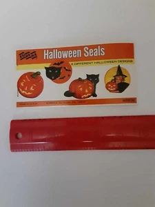 Alter Vintage Halloween Siegel Aufkleber Eureka 1961 komplett 36 Siegel 6 Designs unbenutzt - Bild 1 von 2