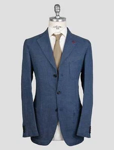NEW ISAIA BLUE COTTON LINEN BLAZER US 38 - EU 48 Y1358 - Picture 1 of 6