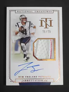 2019 Panini National Treasures SP Jarrett Stidham Patch Auto 25/25 Rookie RC - Picture 1 of 11