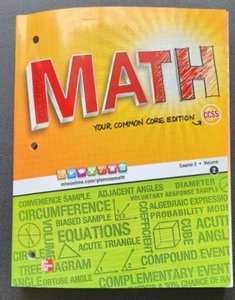 Glencoe Math McGraw Hill Course 2 Volume 2 Student Workbook Paperback CCSS - Picture 1 of 3