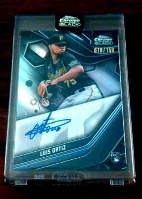2023 TOPPS Chrome Black Luis Ortiz Rc 70/150. Encased By Topps - Imagem 1 de 4