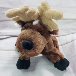 Webkinz Brown Reindeer Plush Stuffed Animal HM137 No Code Ganz 9 Inch - Picture 1 of 8