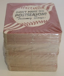 Fox World Series Coasters Tommy Lasorda Baseball Cardboard 50 NEW MLB Tommy Says - Picture 1 of 12