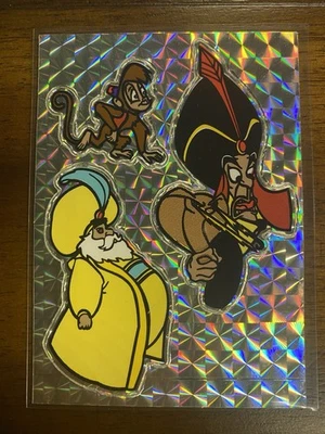 Pegatinas prisma máquina expendedora Disney vintage - Abu, Jafar y el sultán Foto 1 de 2