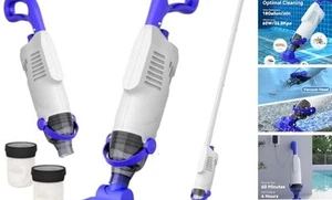 Cordless Pool Vacuum for Above Ground Pool, 60W Rechargeable Handheld White - Picture 1 of 7