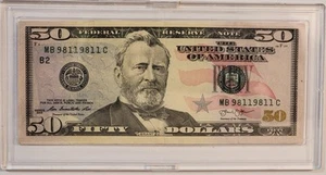 2013 $50 Fifty Dollar Federal Reserve Green Seal Note Repeater 98119811 - Picture 1 of 2
