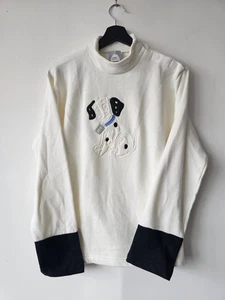Disney Store Dalmatian Sweater Womens Small 101 Dalmatians Dog Fleece Pullover T - Picture 1 of 9
