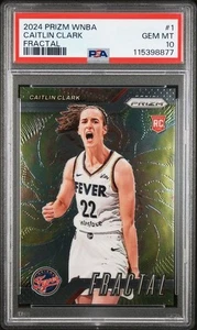 Panini Prizm WNBA 2024 fractal Caitlin Clark #1 PSA 10 - Imagen 1 de 2
