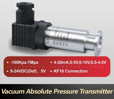 Vacuum Pressure Transmitter 4-20mA 0-10V RS485 Absolute Sensor Industrial Gauge - Image 1 of 4