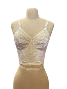Vintage Lingerie Union Made Fantasia Original Lilyette White Lace Bustier Corset - Picture 1 of 12