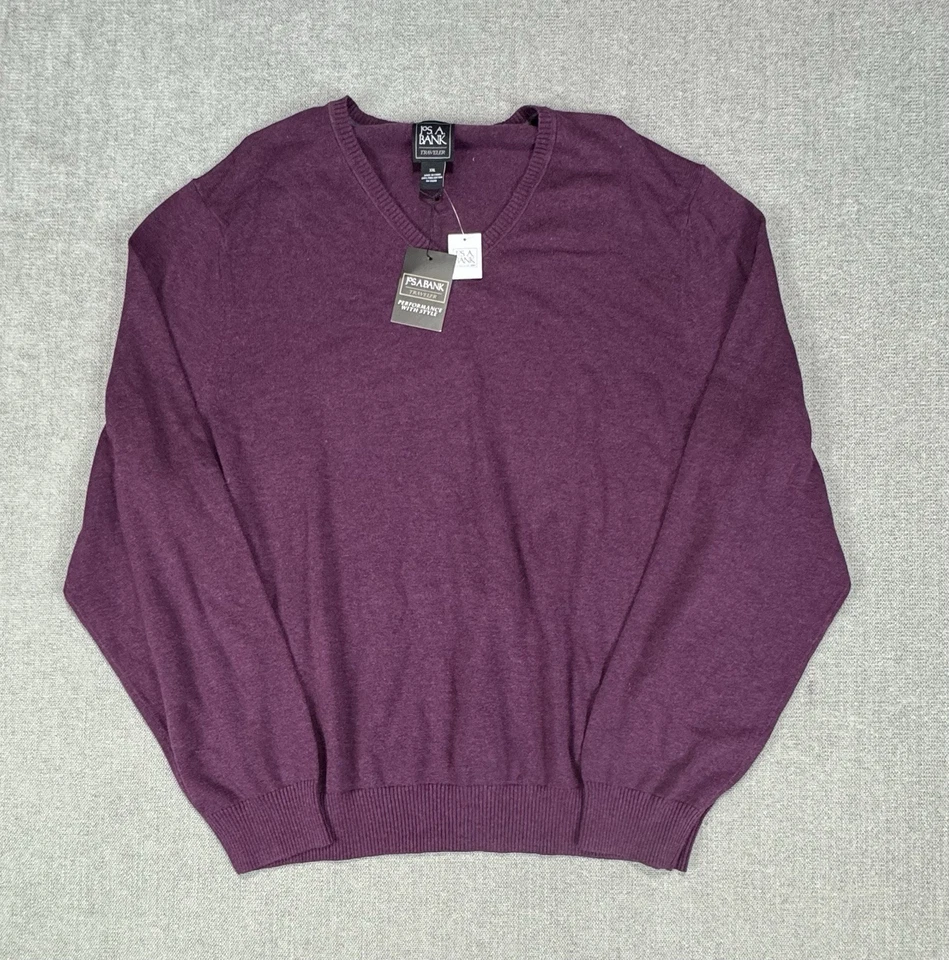 Новый Jos. A. Bank путешественник свитер мужской XXL красный Пима хлопок длинным рукавом с Ярлыками - Изображение 1 из 4