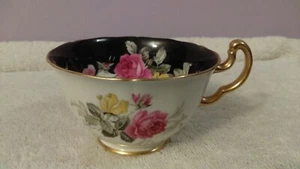Adderley Teacup England Pink & Yellow roses Fantastic color Guilded handle OH791 - Picture 1 of 4