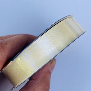 Beige Baby Yellow Satin Ribbon 15mm Wide Sewing Gifting Lace 9X Meters - Picture 1 of 4
