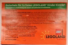 🧡1 Gutschein Legoland Kinder-Eintritt frei Legoland Günzburg Saison 2024