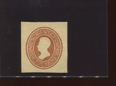 U124 Jackson Unused RARE Die 1 Brown on Cream Cut Square  (By 1588) - Image 1 of 2