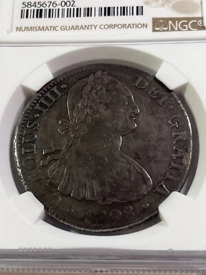 1798-Mo FM 8 Reales Large Silver Coin Graded XF 40 by NGC - Image 1 of 4