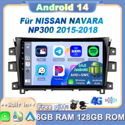 Für Nissan NAVARA/Frontier/NP300 15-18 CarPlay Android14 Autoradio GPS AHD 128GB - Bild 1 von 4
