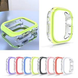 For Apple Watch Series Ultra 9 8 7 49/44/45mm Clear Bumper Protection Cover Case - Picture 1 of 20