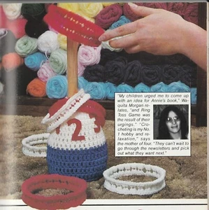 Child's Ring Toss Game - 12" tall - Worsted weight yarn - Crochet Pattern ONLY - Picture 1 of 2