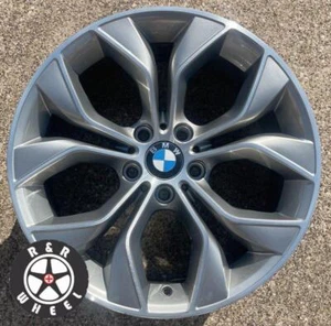 BMW X3 X4 2015-2018 OEM Wheel 19 FRONT Rim 86103 STYLE 608 Light Grey w/ cap #R - Picture 1 of 1