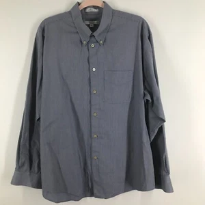 Geoffrey Beene Men's Blue White Button Down Long Sleeve Shirt Sz XL - Picture 1 of 6