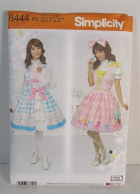 Simplicity 8444 Lolly Pop, Lolita, Anime Costume Pattern Misses' 12-20  Uncut - Image 1 of 2