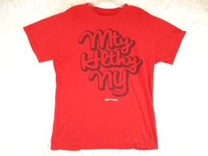 Mighty Healthy Men's Size M Medium T Shirt Red & Black Short Sleeve Graphic Tee - Picture 1 of 12