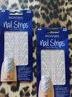 Broadway Nails Nail Strips Polish Stickers Gold Sparkle New 2 Pack