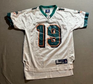 Miami Dolphins Marshall #19 Reebok Jersey Boys Medium White Short Sleeve. - Picture 1 of 9