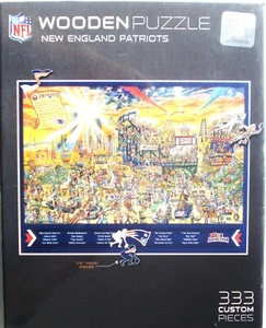 New England Patriots Holzpuzzle 333 maßgeschneidert, einzigartige Teile neu, versiegelt - Bild 1 von 2