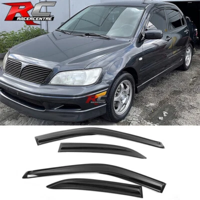 Fit 02-07 Mitsubishi Lancer Mugen Style Acrylic Window Visors 4PC Sun Guard - Image 1 of 4