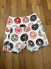 Muscles & Donuts Women's White Donuts Shorts Size Small