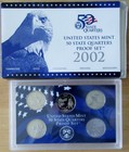 2002 S Proof State Quarter Set Gem Original Box & COA 5 Coins CN-Clad