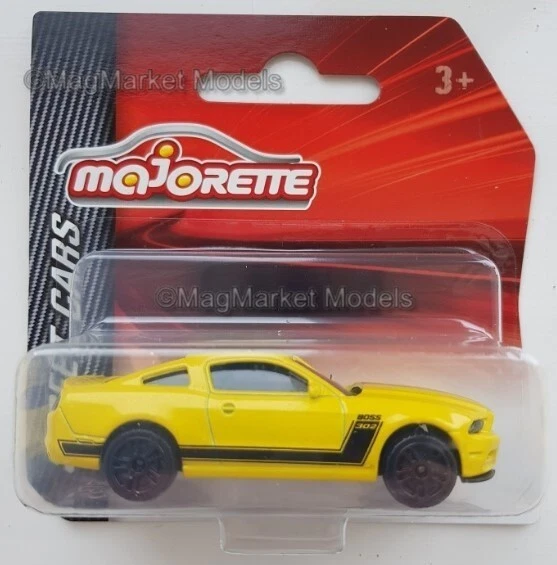 MAJORETTE · FORD MUSTANG BOSS 302 · YELLOW · BRAND NEW AND SEALED · FREE UK P&P - Image 1 of 2