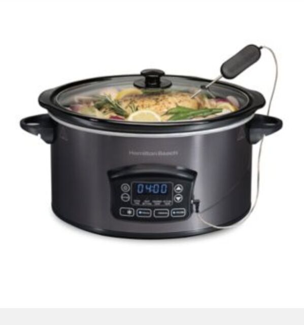 Hamilton Beach Portable 6 Quart Set & Forget Digital Programmable Slow  Cooker with Lid Lock, Dishwasher Safe Crock & Lid, Temperature Probe,  Stainless for Sale in Los Angeles, CA - OfferUp