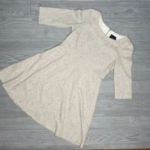 Tan floral just Taylor long cropped sleeve dress fit and flare event formal wedd - Picture 1 of 6