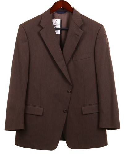 Giacca blazer cappotto sportivo lana tessuto marrone tinta unita Burberry London personalizzato 42 L