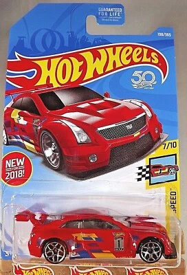 Cadillac ATS-V R 2018 Hot Wheels #198 Legends of Speed 7/10 '16 rojo con radios 5Y Foto 1 de 4