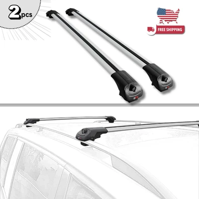 Compatible con Barra transversal de techo de coche para Audi A6 (C6) Allroad 2006-2011 2 barras Foto 1 de 4