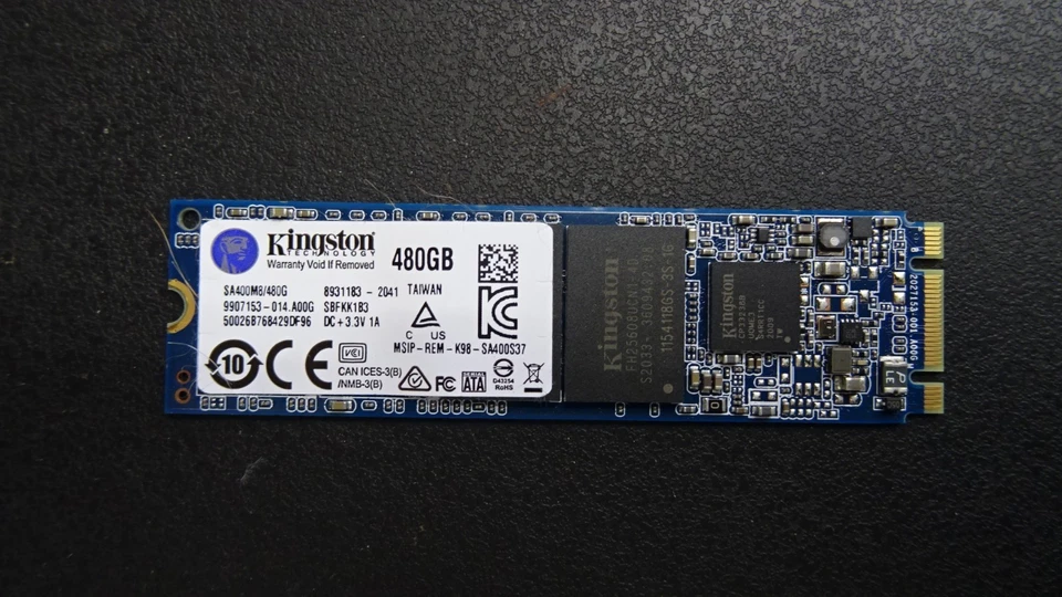Kingston 480GBSATA M.2 SSD - SA400M8/480G - Tested and working. - Image 1 of 2