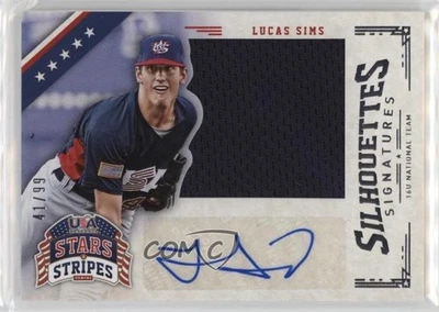 2015 Panini Stars and Stripes Jerseys Signatures /99 Lucas Sims #64 Auto - Image 1 of 2