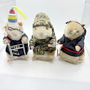Gemmy Animated Dancing Singing Hamster Lot of 3 Vintage AS IS Not Working - Picture 1 of 13