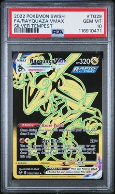 2022 Pokemon SWSH FA/Rayquaza VMAX Silver Tempest TG29 GEM MINT PSA 10 - Image 1 of 3