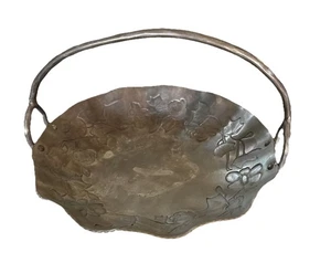 Hand Forged Everlast Metal Basket Floral with Handle - Picture 1 of 3