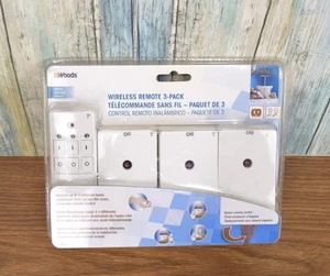 Woods Wireless Remote Control Outlet Kit 3-Pack Indoor Plug Smart Home NEW - Picture 1 of 10