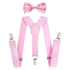 Kid's Suspenders and Bowtie Set - Fits Child Boys & Girls 6 Months to 7 Years... - Picture 1 of 7