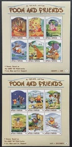 ANTIGUA A YEAR WITH POOH AND FRIENDS DISNEY STAMPS SHEETS 1998 MNH TIGGER PIGLET - Picture 1 of 4