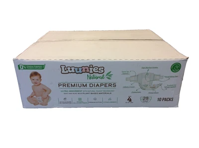 Pañales Luunies Natural Premium, Ultra Absorbentes, Talla 4, 280 Pañales Total Foto 1 de 2