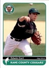 2012 Kane County Cougars Grandstand #10 Edwin Carl Farmington New Mexico NM Card