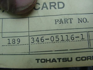 New TOHATSU NISSAN Seal Plate Starter 346-05116-1  C18 - Picture 1 of 2